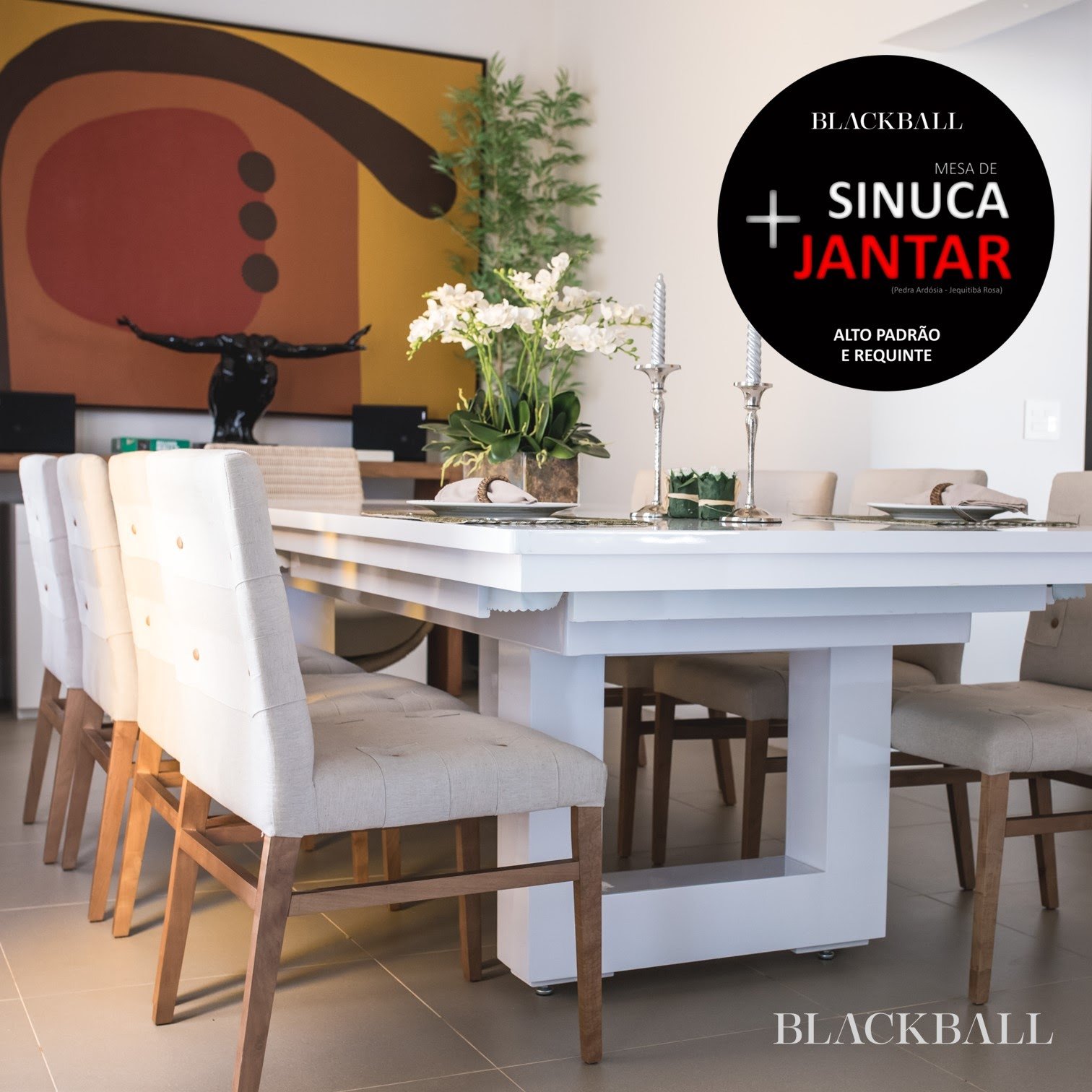 Mesa de Sinuca ALLBLACK (Tudo Preto) - BLACKBALL®